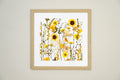 Botanical Series N° 1, geperste bloemen in kader, foto 1