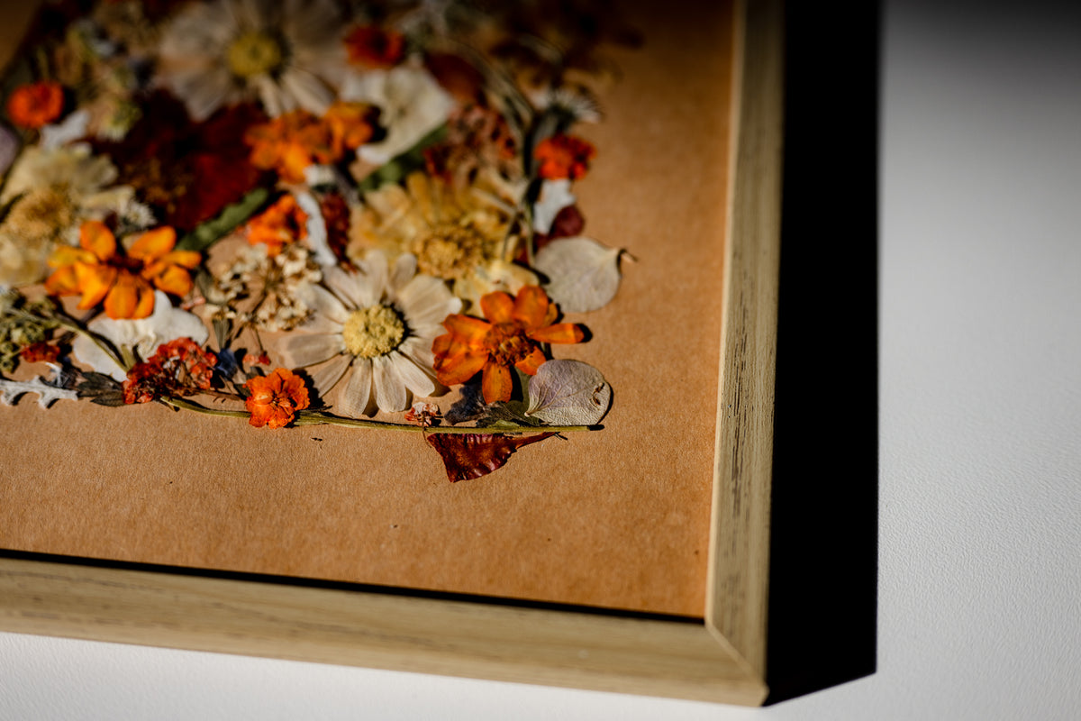 Botanical Series N° 3, geperste bloemen in kader, foto 2