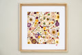 Botanical Series N° 4, geperste bloemen in kader, foto 1
