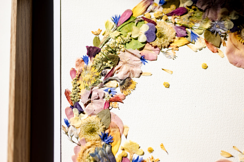 Botanical Series N° 14, geperste bloemen in kader, foto 3