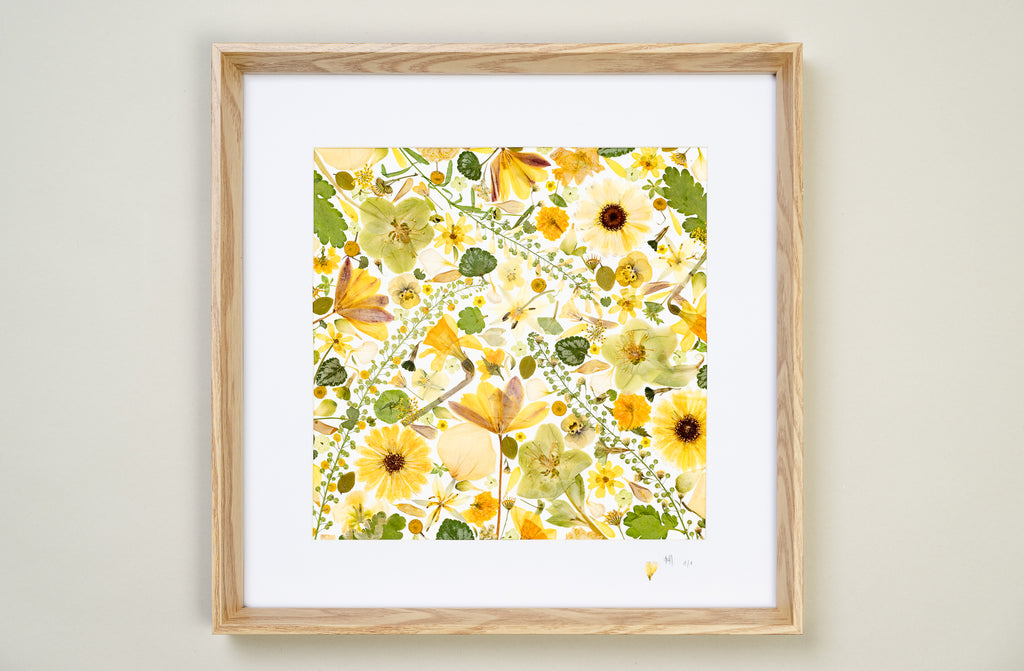 Botanical Series N° 15, geperste bloemen in kader, foto 3