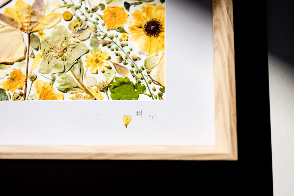 Botanical Series N° 15, geperste bloemen in kader, foto 5