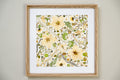 Botanical Series N° 16, geperste bloemen in kader, foto 1