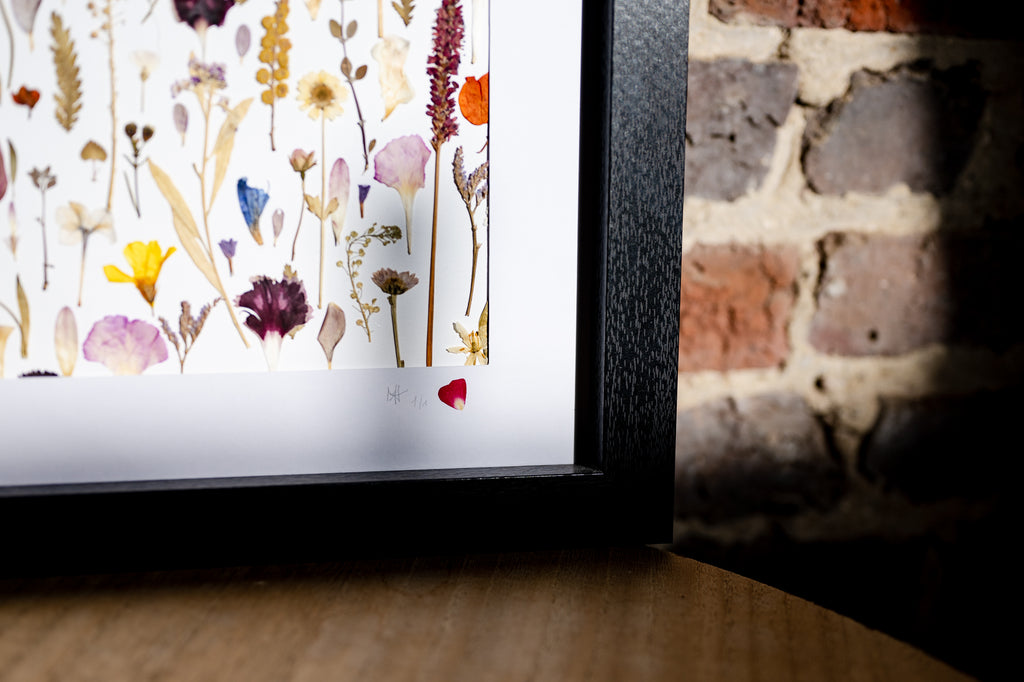 Botanical Series N° 22, geperste bloemen in kader, foto 4