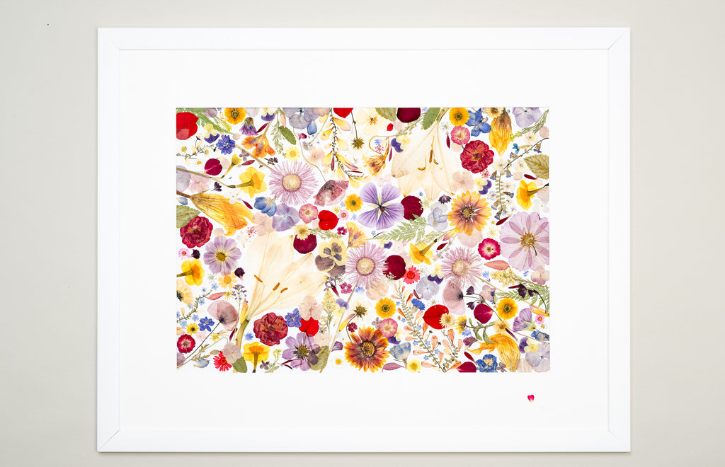 Botanical Series N° 26, geperste bloemen in kader, foto 1