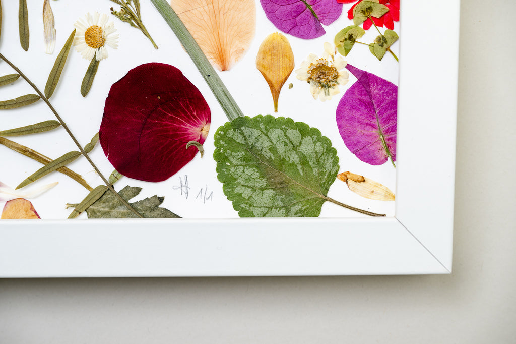 Botanical Series N° 31, geperste bloemen in kader, foto 2